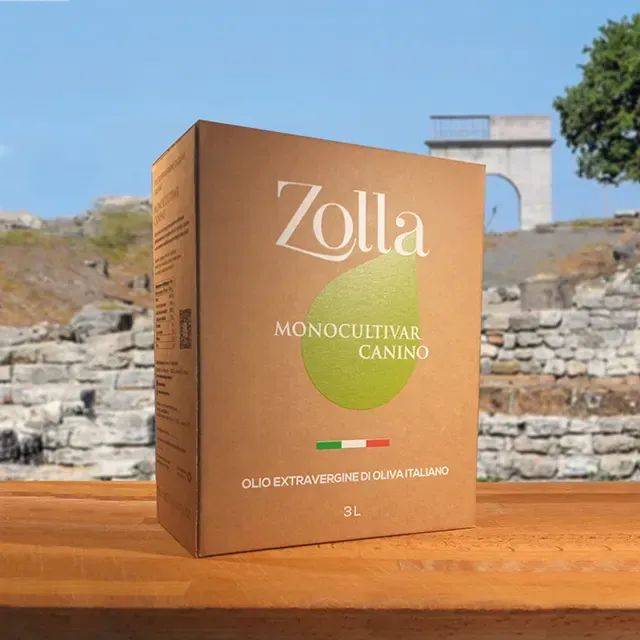 Latta da 5 litri di olio extravergine di oliva Monocultivar Canino D.O.P. Zolla